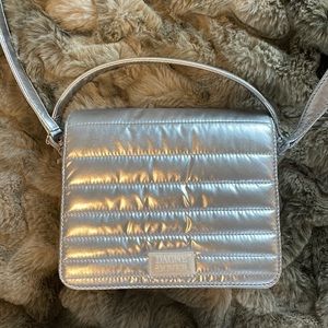 Dagne Dover Epic Crossbody in Silver Puff